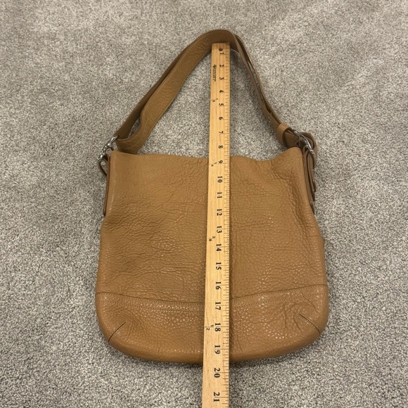Vintage Y2K Coach Camel Brown Soft Pebble Leather Bag  L0693-F03796 - Picture 9 of 15